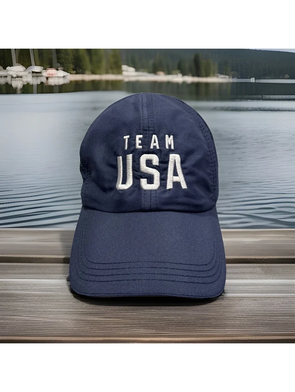 Team USA America Merica USA Red White Blue Blue Baseball Cap